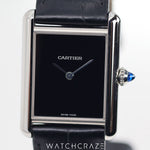 2022 CARTIER TANK MUST BLACK DIAL SMALL WSTA0071