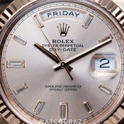 2022 ROLEX DAY-DATE SUNDUST BAGUETTE DIAMOND MARKERS 40MM 228235