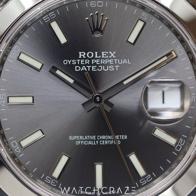2023 ROLEX DATEJUST RHODIUM 41MM 126300