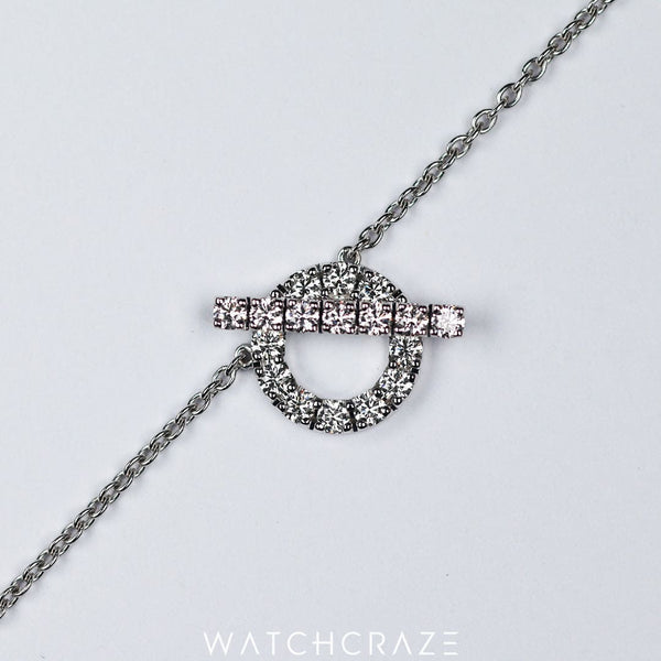 HERMES FINESSE PENDANT 18K WHITE GOLD 0.46CT DIAMONDS H219310B 00