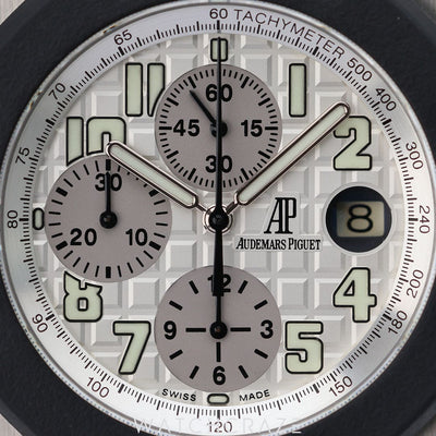 2008 AUDEMARS PIGUET ROYAL OAK OFFSHORE RUBBERCLAD WHITE DIAL 42MM 25940SK.OO.D002CA.02.A