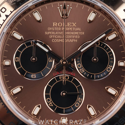 2022 ROLEX DAYTONA ROSE GOLD BROWN DIAL 40MM 116505