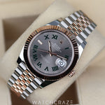 2024 ROLEX DATEJUST GREY DIAL TWO TONE EVEROSE GOLD AND OYSTER STEEL 41MM 126331