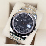 2011 ROLEX DATEJUST II GREY DIAL OYSTER BRACELET 41MM 116334