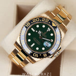 2009 ROLEX GMT MASTER II GREEN DIAL 40MM 116718LN