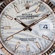 2023 ROLEX DATEJUST TWO TONE PALM MOTIF DIAL 36MM 126231
