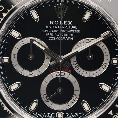 2021 ROLEX DAYTONA COSMOGRAPH BLACK DIAL 40MM 116500LN