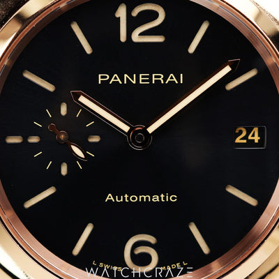 2021 PANERAI LUMINOR DUE ROSE GOLD BLACK DIAL 38MM