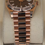 2024 ROLEX DAYDATE BROWN DIAL DIAMOND MARKERS 40MM 228235