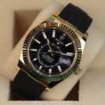 2023 ROLEX SKYDWELLER OYSTERFLEX BLACK DIAL 42MM 326238