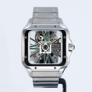 2023 CARTIER SANTOS DE CARTIER SKELETON GREEN WHSA0028