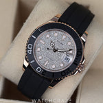 2022 ROLEX YATCHMASTER ROSE GOLD DIAMOND DIAL 37MM 268655