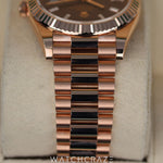 2024 ROLEX DAYDATE BROWN DIAL DIAMOND MARKERS 40MM 228235