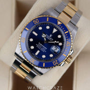 2024 ROLEX SUBMARINER TWO TONE YELLOW GOLD AND STEEL BLUESY 41MM 126613LB