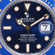 2024 ROLEX SUBMARINER TWO TONE YELLOW GOLD AND STEEL BLUESY 41MM 126613LB