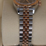 2021 ROLEX DATEJUST TWO TONE ROSE GOLD AND STEEL CHOCOLATE DIAL 28MM 279171