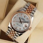 2022 ROLEX DATEJUST MOTHER OF PEARL DIAL DIAMOND MARKERS 36MM 126231