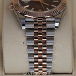 2024 ROLEX DATEJUST TWO TONE ROSE GOLD AND STEEL BROWN DIAL 41MM 126331