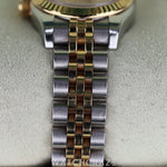 2014 ROLEX DATEJUST TWO TONE GOLD AND STEEL CHAMPAGNE 26MM 179173
