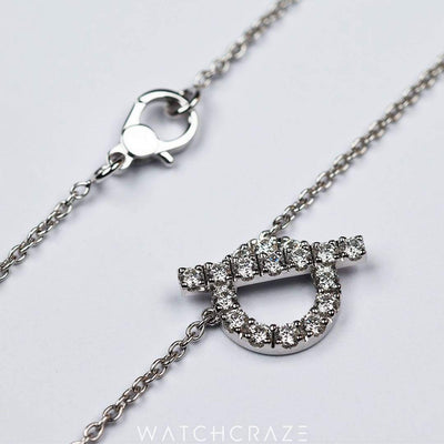 HERMES FINESSE PENDANT 18K WHITE GOLD 0.46CT DIAMONDS H219310B 00