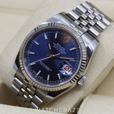 2018 ROLEX DATEJUST BLUE 36MM 116234
