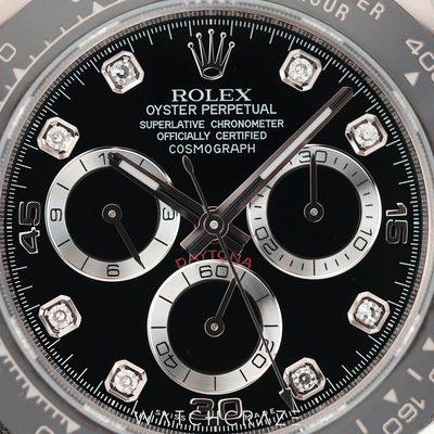 2017 ROLEX COSMOGRAPH DAYTONA BLACK DIAL DIAMOND MARKERS 40MM 116519LN