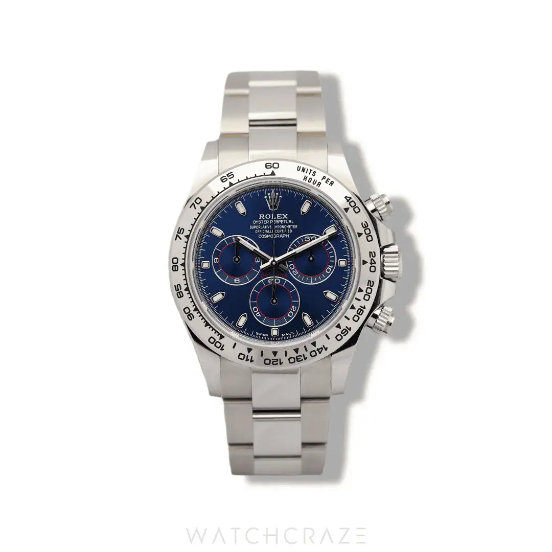2024 ROLEX COSMOGRAPH DAYTONA WHITE GOLD BLUE DIAL 40MM 116509