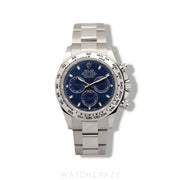 2024 ROLEX COSMOGRAPH DAYTONA WHITE GOLD BLUE DIAL 40MM 116509