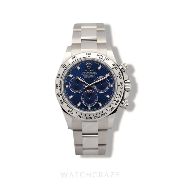 2024 ROLEX  COSMOGRAPH DAYTONA WHITE GOLD BLUE DIAL 40MM 116509