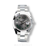 2024 ROLEX DATEJUST SMOOTH BEZEL WIMBLEDON DIAL 41MM 126300