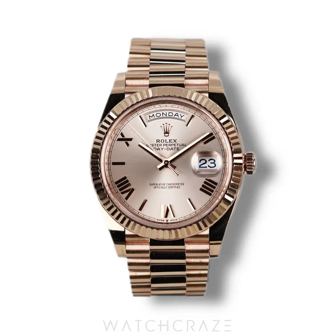 2022 ROLEX DAY-DATE EVEROSE SUNDUST DIAL 40MM 228235