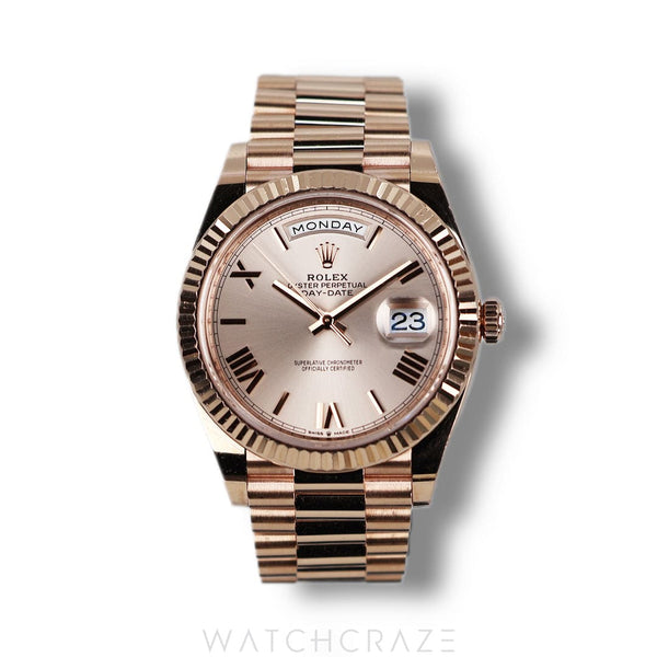 2022 ROLEX DAY-DATE EVEROSE SUNDUST DIAL 40MM 228235