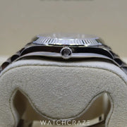 2023 ROLEX DAY-DATE PRESIDENT WHITE GOLD DIAMOND PAVE SAPPHIRES DIAL 40MM 228239