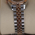 2021 ROLEX DATEJUST TWO TONE ROSE GOLD AND STEEL CHOCOLATE DIAL 28MM 279171