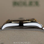 2024 ROLEX DATEJUST TWO TONE YELLOW GOLD AND STEEL BLACK DIAL DIAMOND MARKERS 36MM 126233