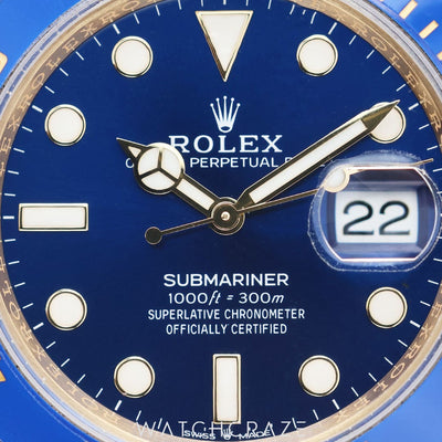 2024 ROLEX SUBMARINER YELLOW GOLD BLUE DIAL 'BLUSEY' 41MM 126618LB