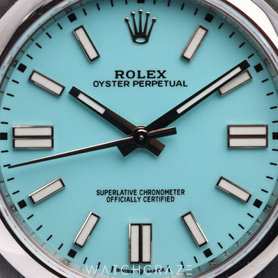 2021 ROLEX OYSTER PERPETUAL TIFFANY BLUE DIAL 36MM 126000