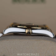 2024 ROLEX DATEJUST TWO TONE YELLOW GOLD AND STEEL BLACK DIAL DIAMOND MARKERS 36MM 126233