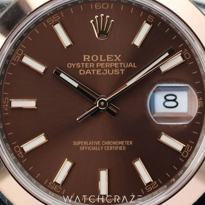 2021 ROLEX DATEJUST SMOOTH BEZEL CHOCOLATE DIAL 41MM 126301