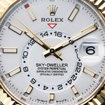 2024 ROLEX SKY-DWELLER TWO TONE GOLD AND STEEL WHITE DIAL 41MM 336933