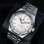 2019 AUDEMARS PIGUET ROYAL OAK SELFWINDING 15450ST WHITE DIAL 37MM