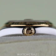 2014 ROLEX DATEJUST TWO TONE GOLD AND STEEL CHAMPAGNE 26MM 179173