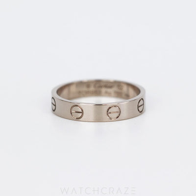 CARTIER LOVE WEDDING BAND WHITE GOLD SIZE 52