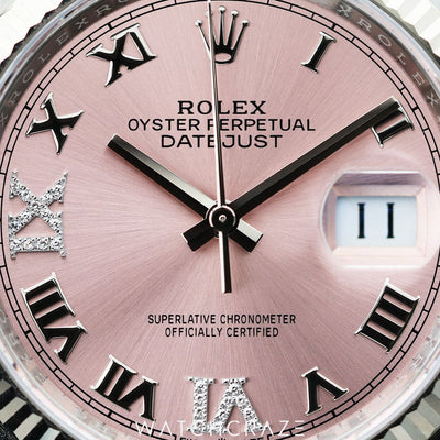 2022 ROLEX DATEJUST PINK DIAL STAINLESS STEEL 36MM 126234