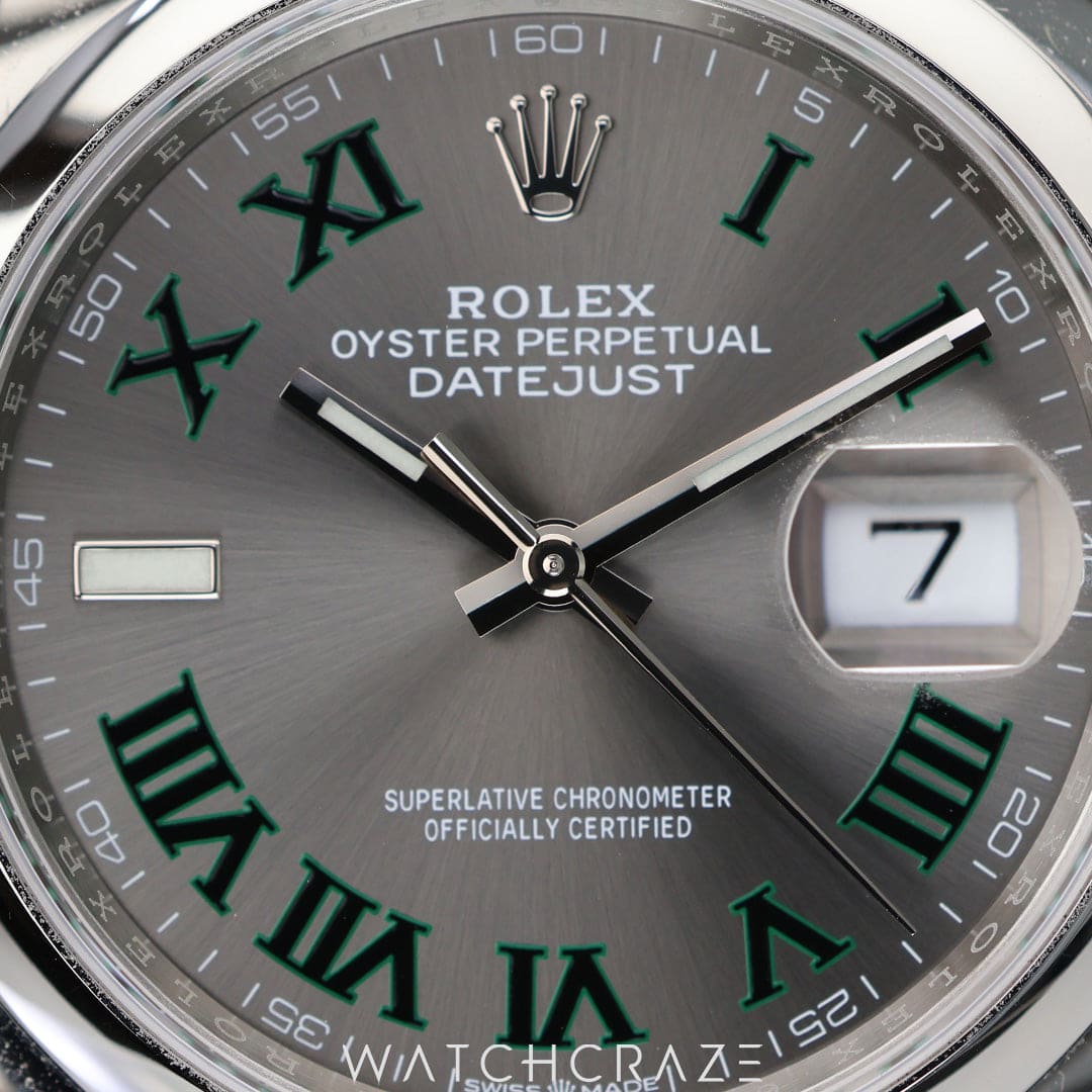 2023 ROLEX DATEJUST WIMBLEDON DIAL SMOOTH BEZEL 36MM 126200 - Main Image