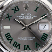 2023 ROLEX DATEJUST WIMBLEDON DIAL SMOOTH BEZEL 36MM 126200