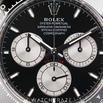 2024 ROLEX DAYTONA COSMOGRAPH WHITE GOLD BLACK DIAL 40MM 126519LN