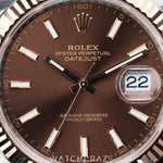 2024 ROLEX DATEJUST TWO TONE ROSE GOLD AND STEEL BROWN DIAL 41MM 126331