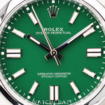 2020 ROLEX OYSTER PERPETUAL GREEN DIAL STAINLESS STEEL 41MM 124300