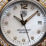 LADIES TAG HEUER AQUARACER TWO TONE YELLOW GOLD AND STEEL 26MM WAF1450.BB0825
